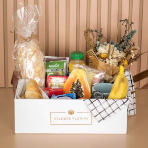 Cesta de Café da Manhã Premium – Elegância e Exclusividade em Florianópolis