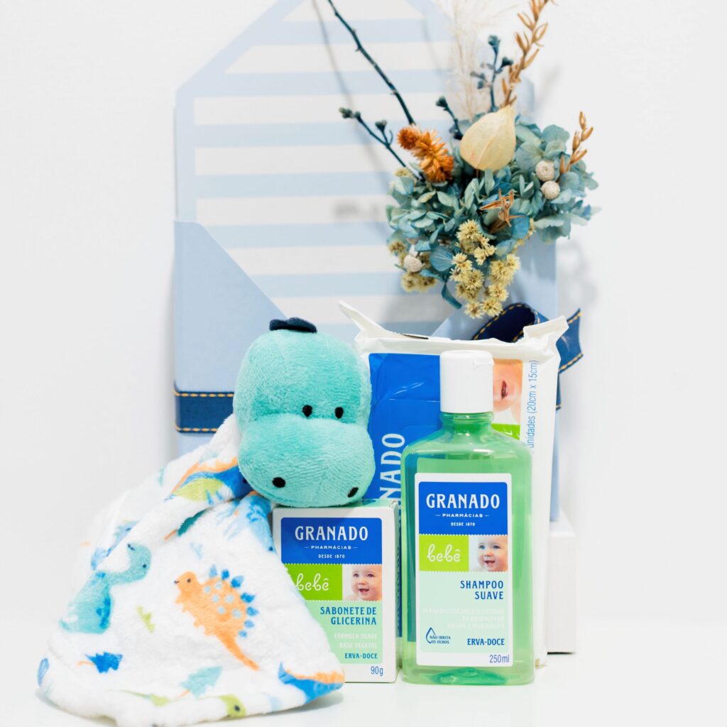 Cesta Proteção & Afeto – Versão Menino – Cesta Maternidade Premium Floripa