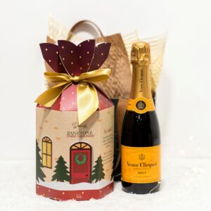 Cesta de Natal Veuve Clicquot & Panetone – Elegância Clássica