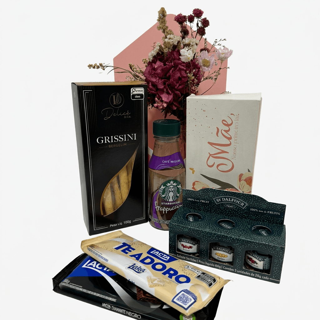Cesta de Chocolates e Flores Dia das Mães - Imagem 2
