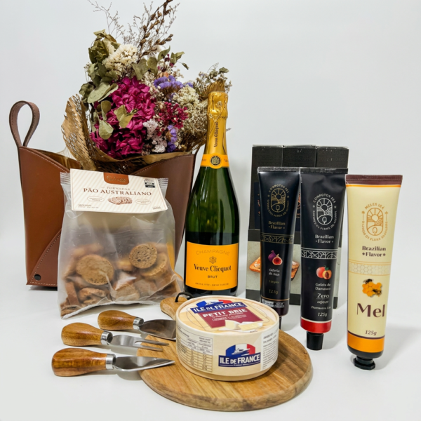 Presente Luxo Florianópolis: Cesta Gourmet com Champagne e Queijos