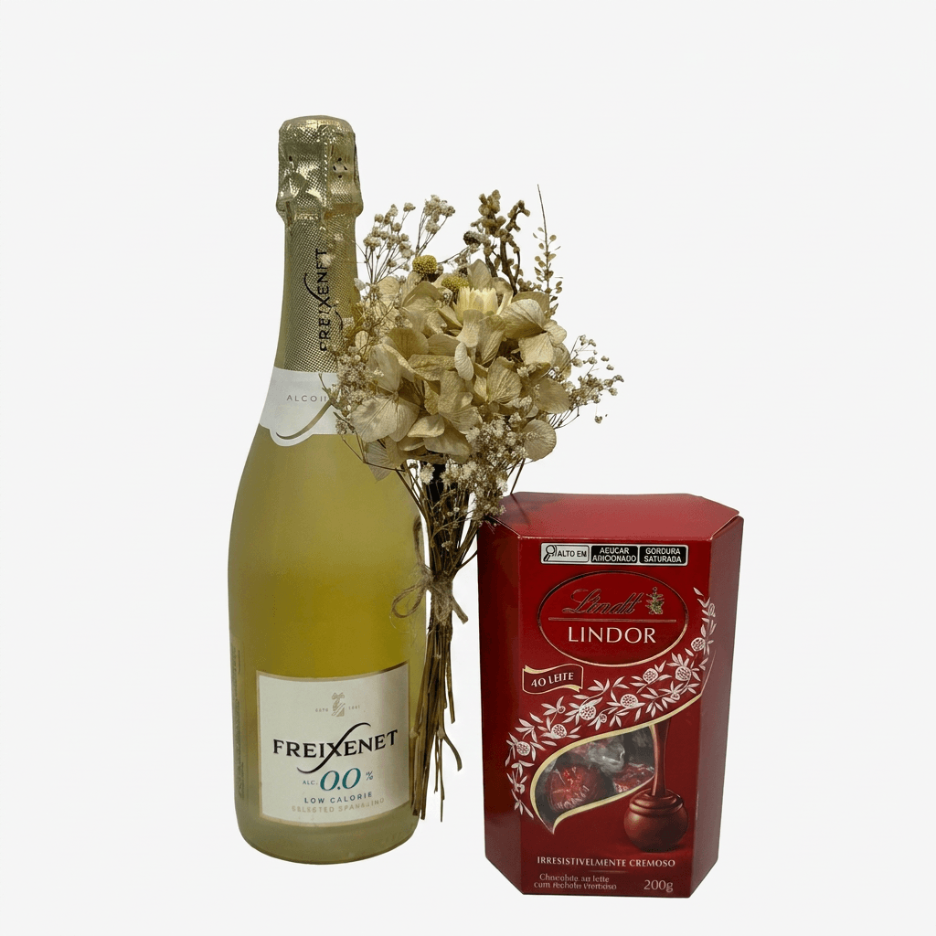 Cesta Gift Box Freixenet Zero Álcool & Lindt Celebre Floripa