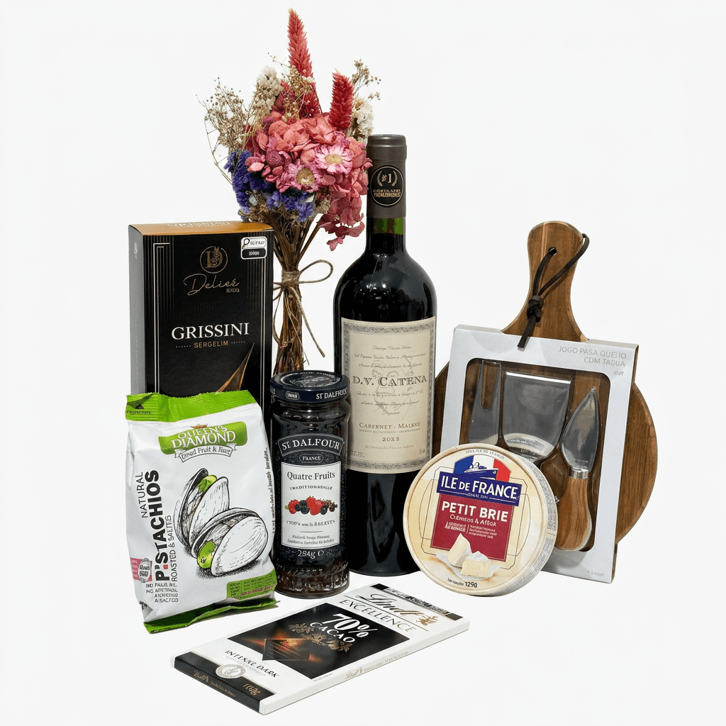 Cesta Vinho DV Catena & Brie Gourmet – Florianópolis - Imagem 2