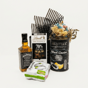 Cesta Jack Daniel’s Premium com Chocolates e Snacks Gourmet em Florianópolis